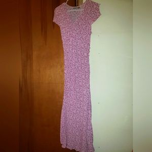 Pink Newport News Short Sleeve Dress, Women's Size 10